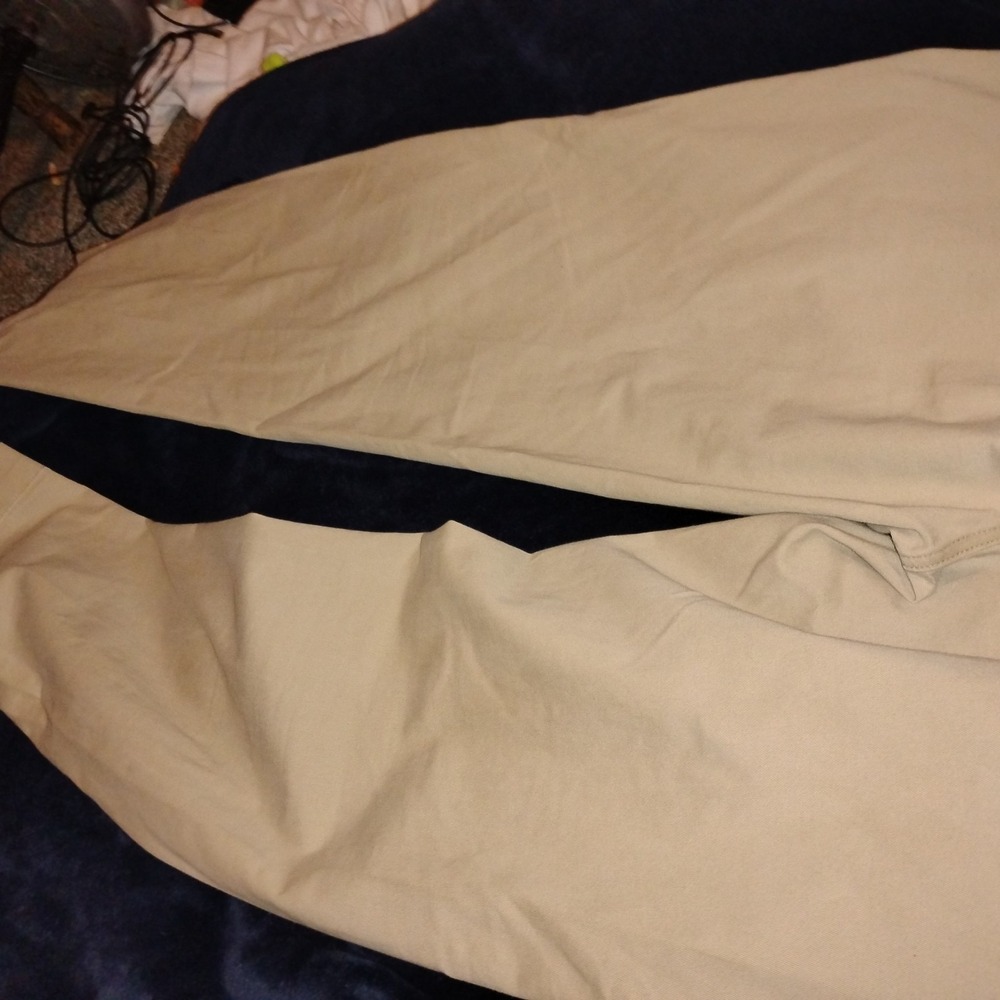 Joseph Abboud Mens Stretch Chino Pants 38x34 Tan Khaki Cotton Twill Trousers